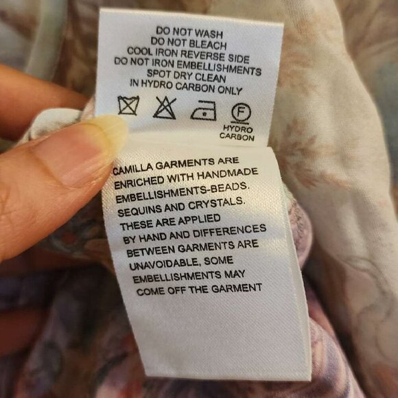 Camilla Electron Libre Back Overlay Top Size Large b177 - Picture 6 of 13